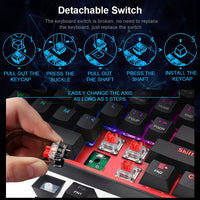 Thumbnail for Mini Mechanical Gaming Wired Keyboard