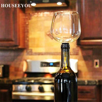 Thumbnail for HOUSEEYOU Creative Red Wine Champagne Glass Cup with Silicone Seal Drink Directly from Bottle Crystal Glasses Cocktail Mug 260ML